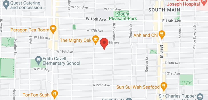 map of 145 W 19TH AVENUE